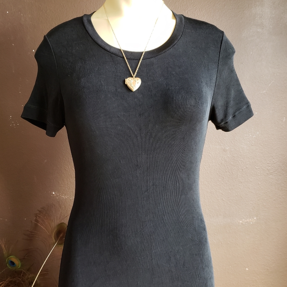 VTG BCBG Black Short Sleeve Maxi Dress - Picture 4 of 10